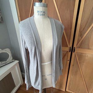 Double Ruffle Sleeve Grey Cardigan